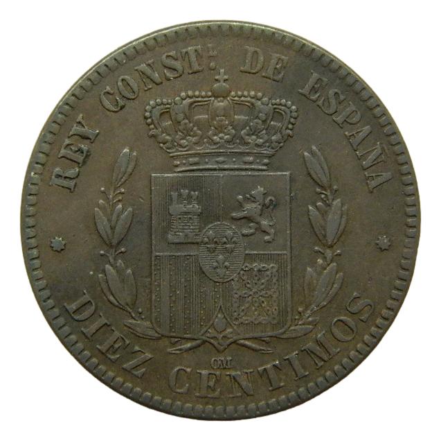 1877 OM - ALFONSO XII - 10 CENTIMOS - COBRE