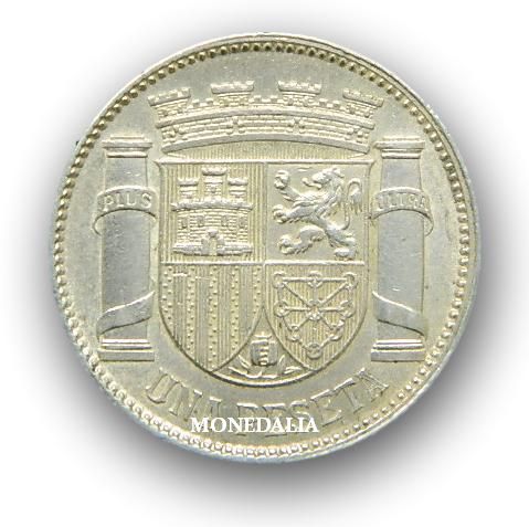 1933 - ESPAÑA - 1 PESETA - MONEDA PLATA - MBC