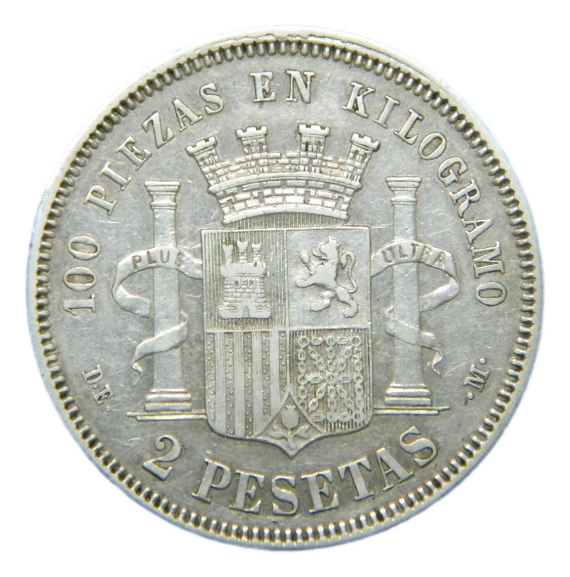 1870 * 18-75 - GOBIERNO PROVISIONAL - 2 PESETAS - DEM