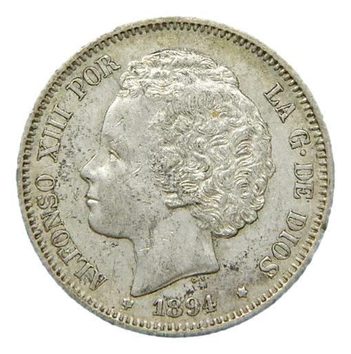 1894 - ALFONSO XIII - 2 PESETAS - PGV - S6