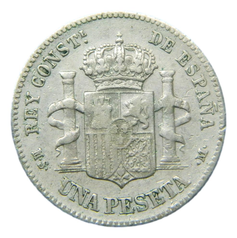 1882*82 - ALFONSO XII - 1 PESETA - MSM - PLATA