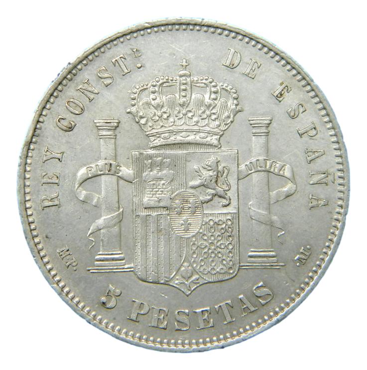 1888 * 18-88 - ALFONSO XIII - 5 PESETAS - MPM