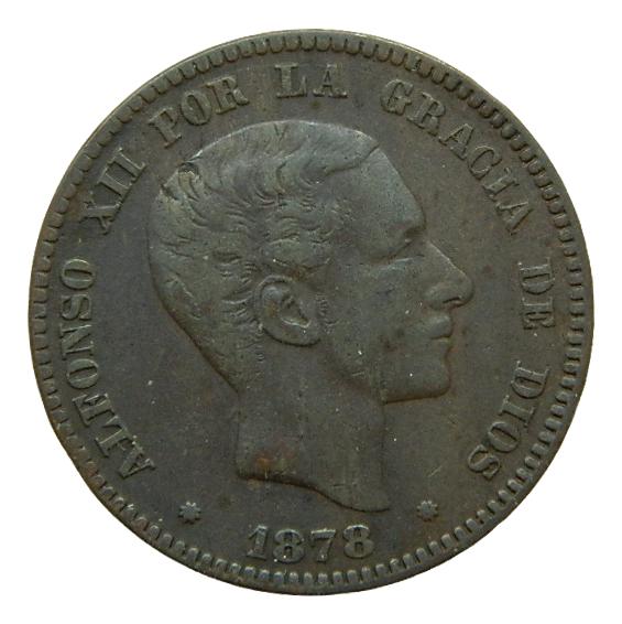 1878 - ALFONSO XII - 10 CENTIMOS - OM - COBRE