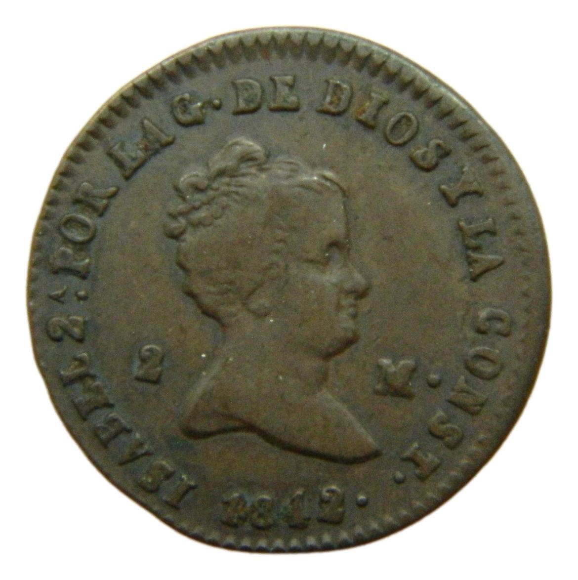 1842 - ISABEL II - 2 MARAVEDIS - SEGOVIA