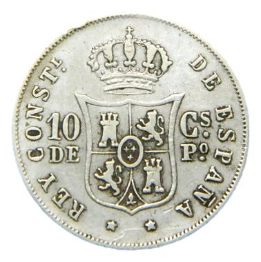 1881 - ALFONSO XII - 10 CENTAVOS DE PESO - MANILA 