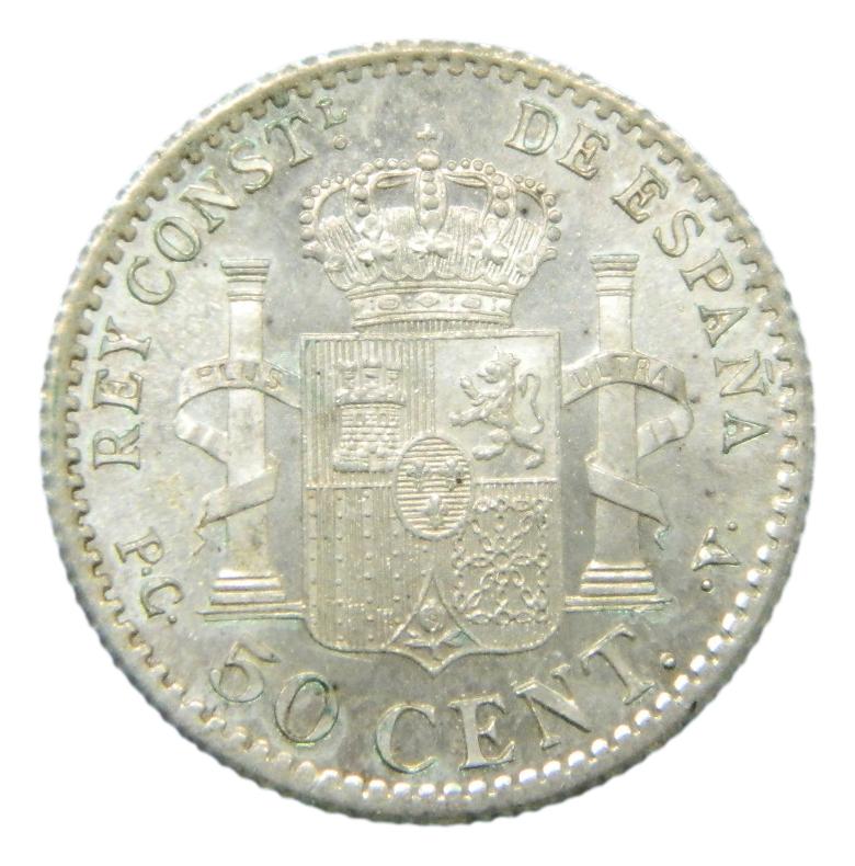 1904 *1-0 - ALFONSO XIII - 50 CENTIMOS - PCV - SC