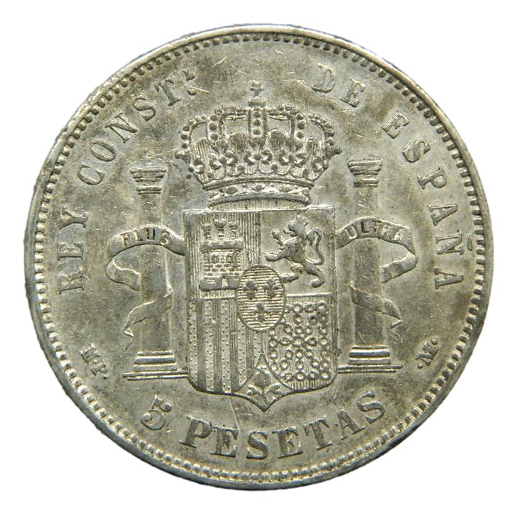 1888 - ALFONSO XIII - 5 PESETAS - *88 - MPM