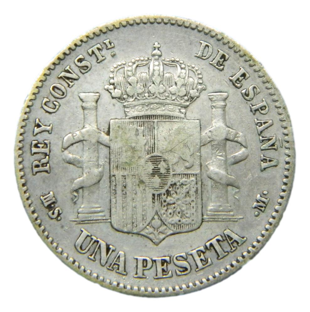 1881*81 - ALFONSO XII - 1 PESETA - MSM - MBC