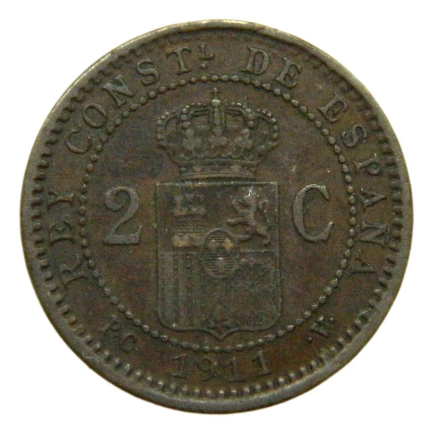 1911 - ALFONSO XIII - 2 CENTIMOS - PCV