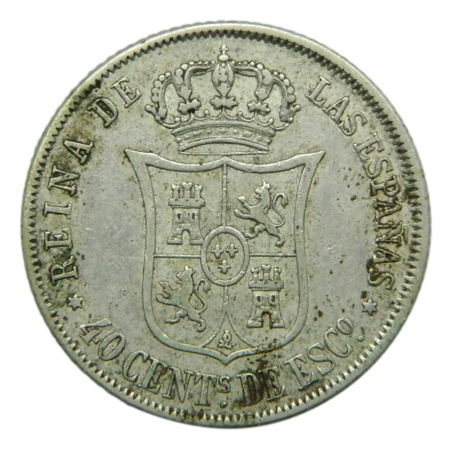 1866 - ISABEL II - 40 CENTIMOS DE ESCUDO - MADRID