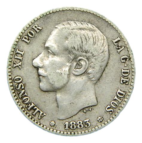 1883 - ALFONSO XII - 1 PESETA - MSM