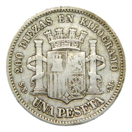 1869 - GOBIERNO PROVISIONAL - 1 PESETA - SNM - MBC -