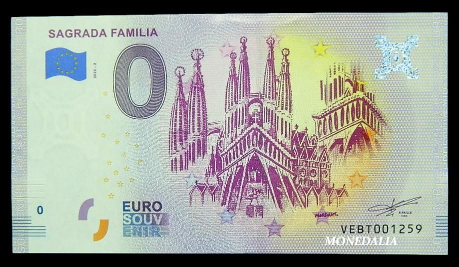 BILLETE 0 EUROS - SAGRADA FAMILIA 