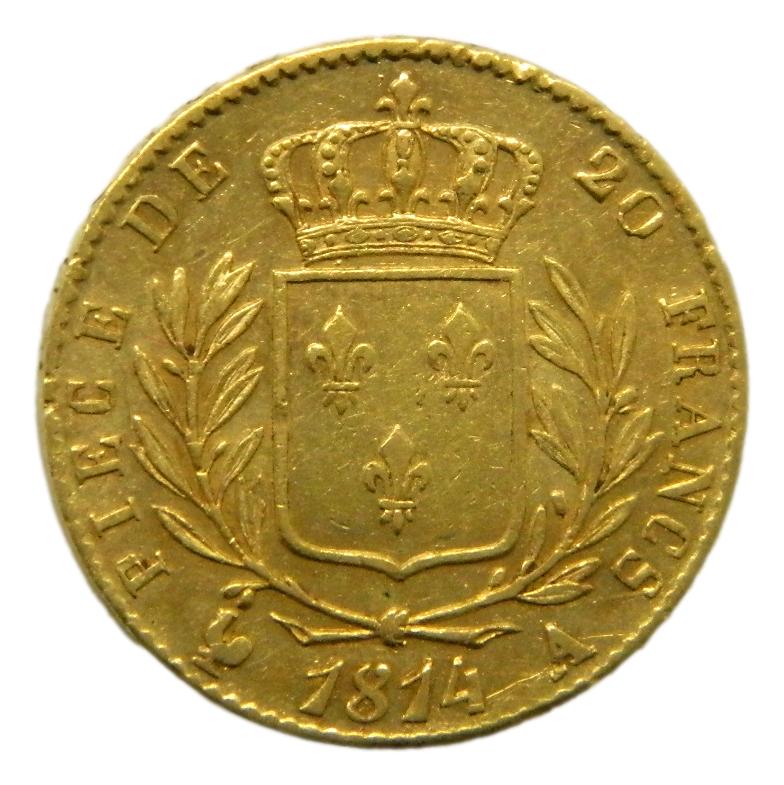 1814 A - FRANCIA - 20 FRANCS - LOUIS XVIII - PARIS