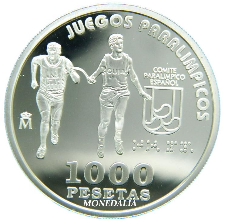 2000 - ESPAÑA - 1000 PESETAS - JUEGOS PARALIMPICOS - ATLETISMO PARA CIEGOS