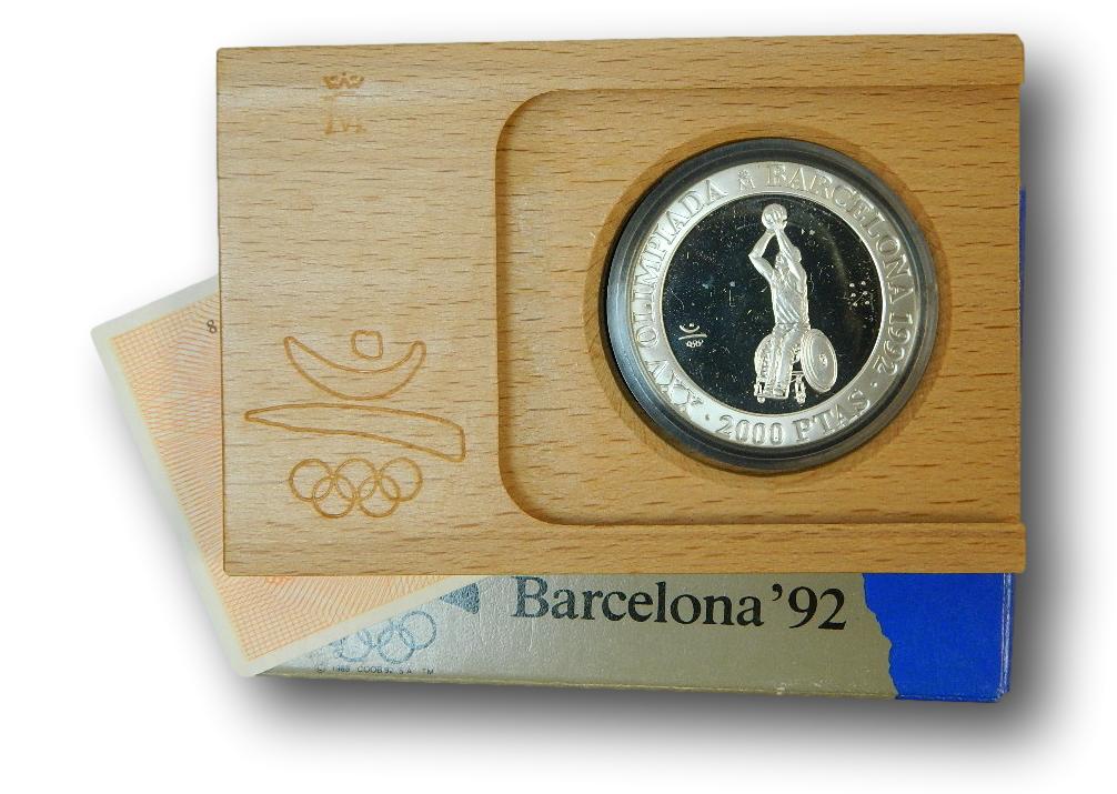 1992 - JUEGOS PARALIMPICOS - 2000 PESETAS PLATA - OLIMPIADAS BARCELONA - 4ª SERIE