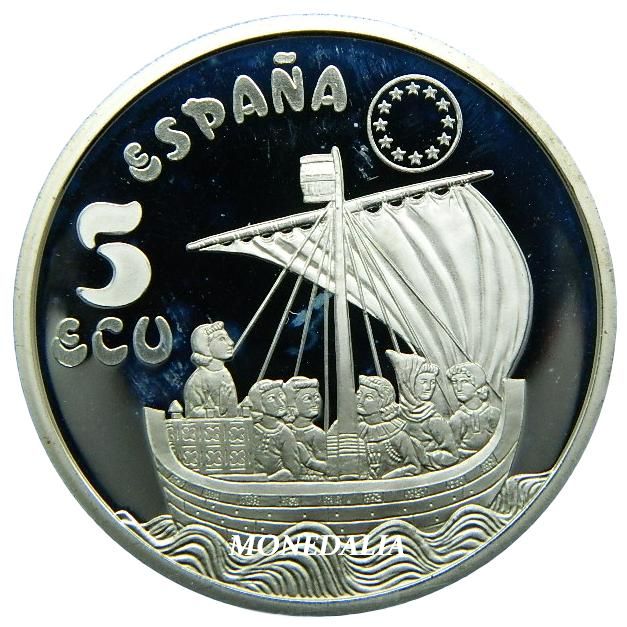 1996 - ESPAÑA - 5 ECU - COCA DE MATARO - PLATA - 5 ECUS