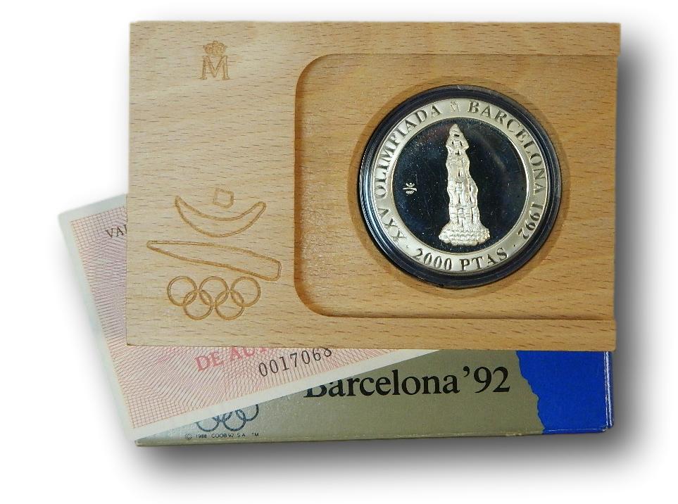 1990 - CASTELLERS - 2000 PESETAS PLATA - OLIMPIADAS BARCELONA - 1ª SERIE