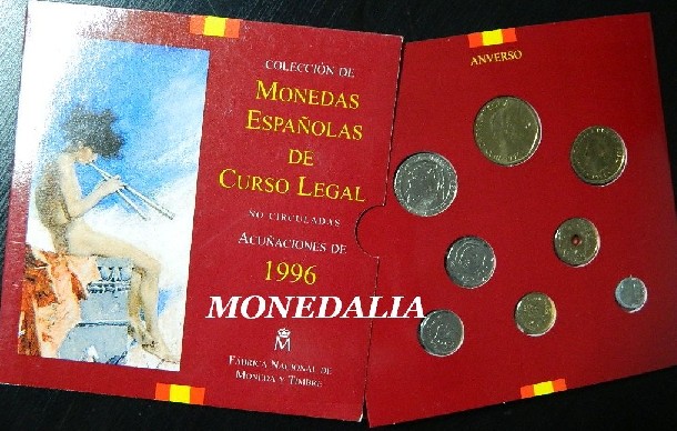 1996 - CARTERA OFICIAL FNMT PESETAS ESPAÑA