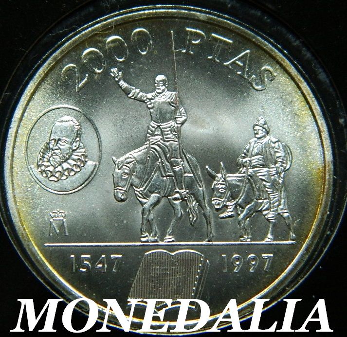 1997 - ESPAÑA - 2000 PESETAS - QUIJOTE - BLISTER