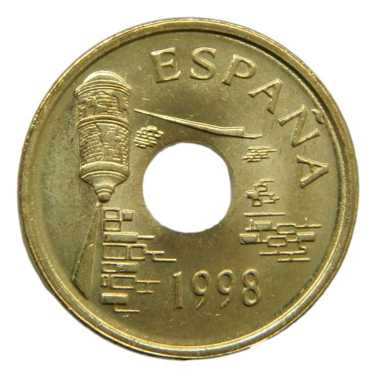 1998 - ESPAÑA - 25 PESETAS - CEUTA - VARIANTE