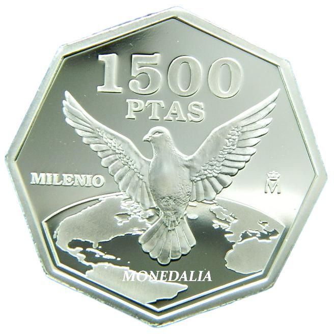 2000 - ESPAÑA - 1500 PESETAS - MILENIO - PAZ