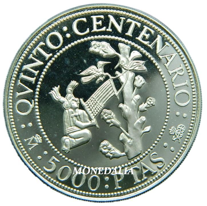 1990 - ESPAÑA - 5000 PESETAS - QUINTO CENTENARIO 