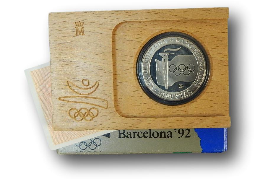 1991 - LLAMA OLIMPICA - 2000 PESETAS PLATA - OLIMPIADAS BARCELONA 