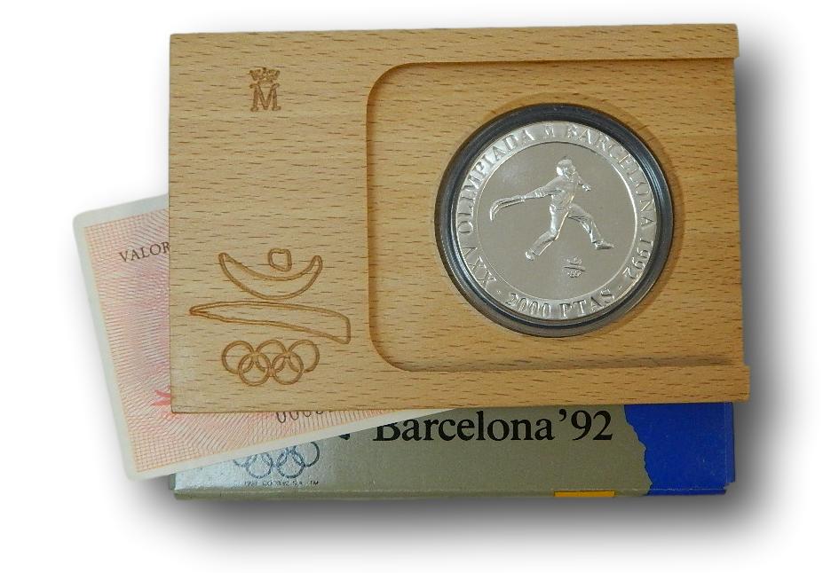 1990 - CESTA PUNTA - 2000 PESETAS PLATA - OLIMPIADAS BARCELONA - 2ª SERIE