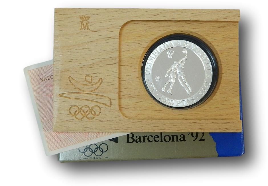 1990 - BALONCESTO - 2000 PESETAS PLATA - OLIMPIADAS BARCELONA - 2ª SERIE