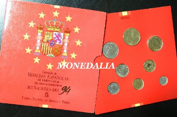 1994 - CARTERA OFICIAL PESETAS ESPAÑA FNMT