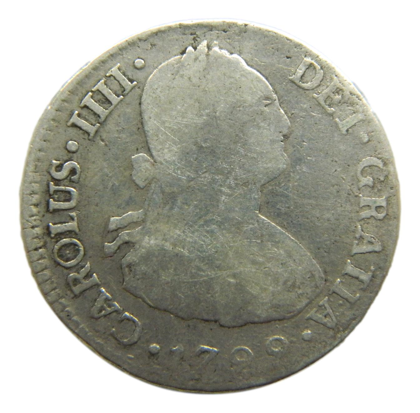 1799 IJ - CARLOS IV - 2 REALES - LIMA