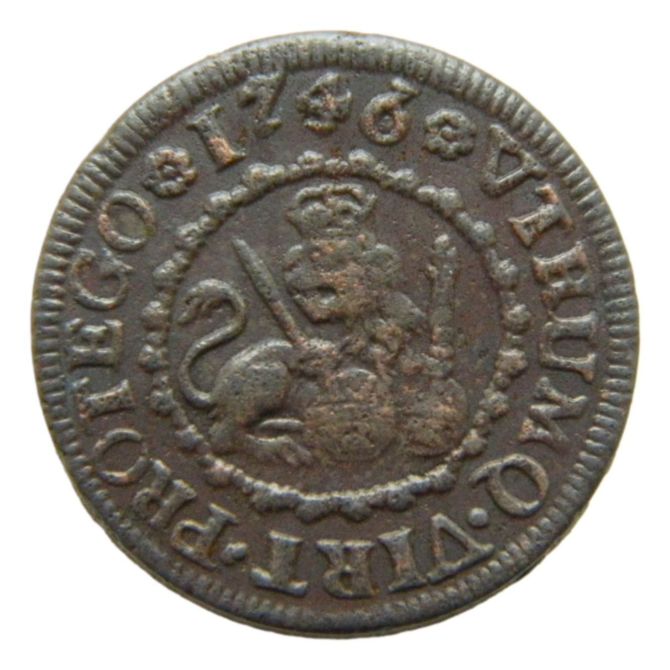 1746 - FELIPE V - 2 MARAVEDIS - SEGOVIA - S6