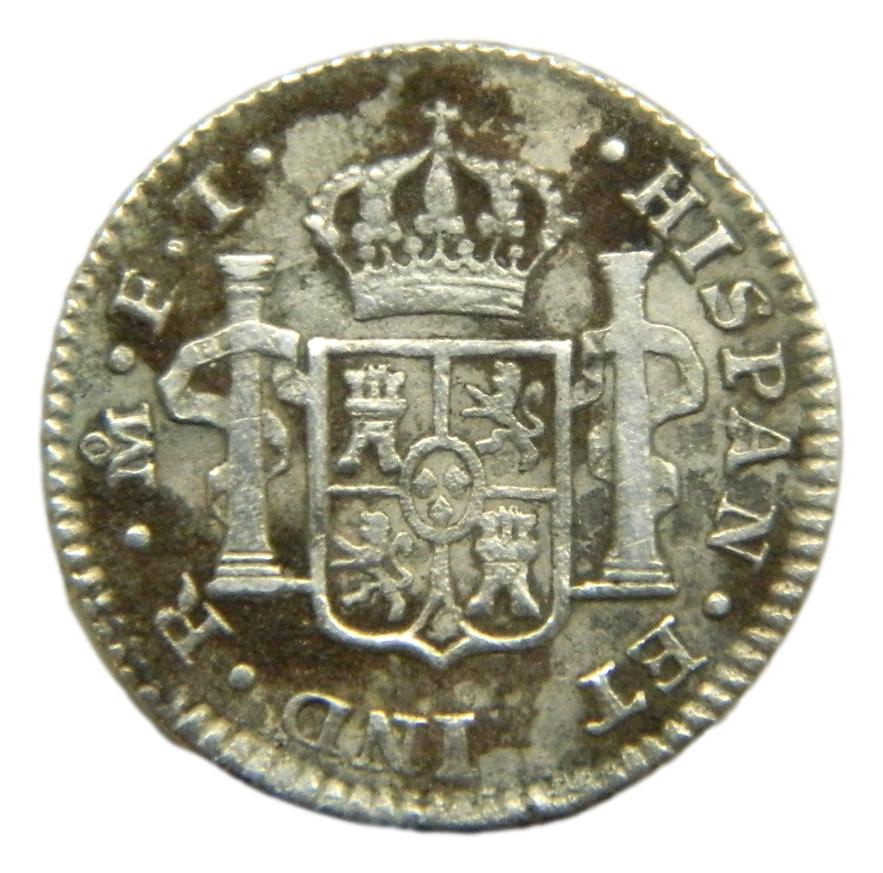 1801 FT - CARLOS IV - 1/2 REAL - MEXICO