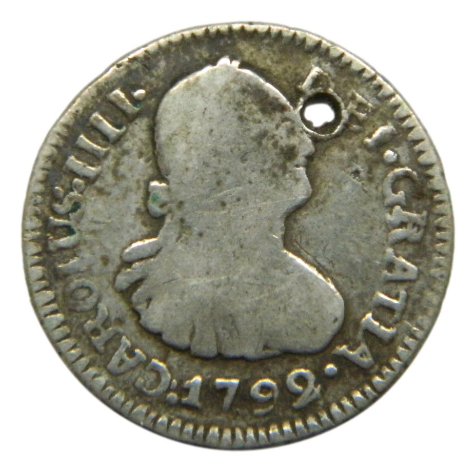 1792 M - CARLOS IV - 1/2 REAL - GUATEMALA