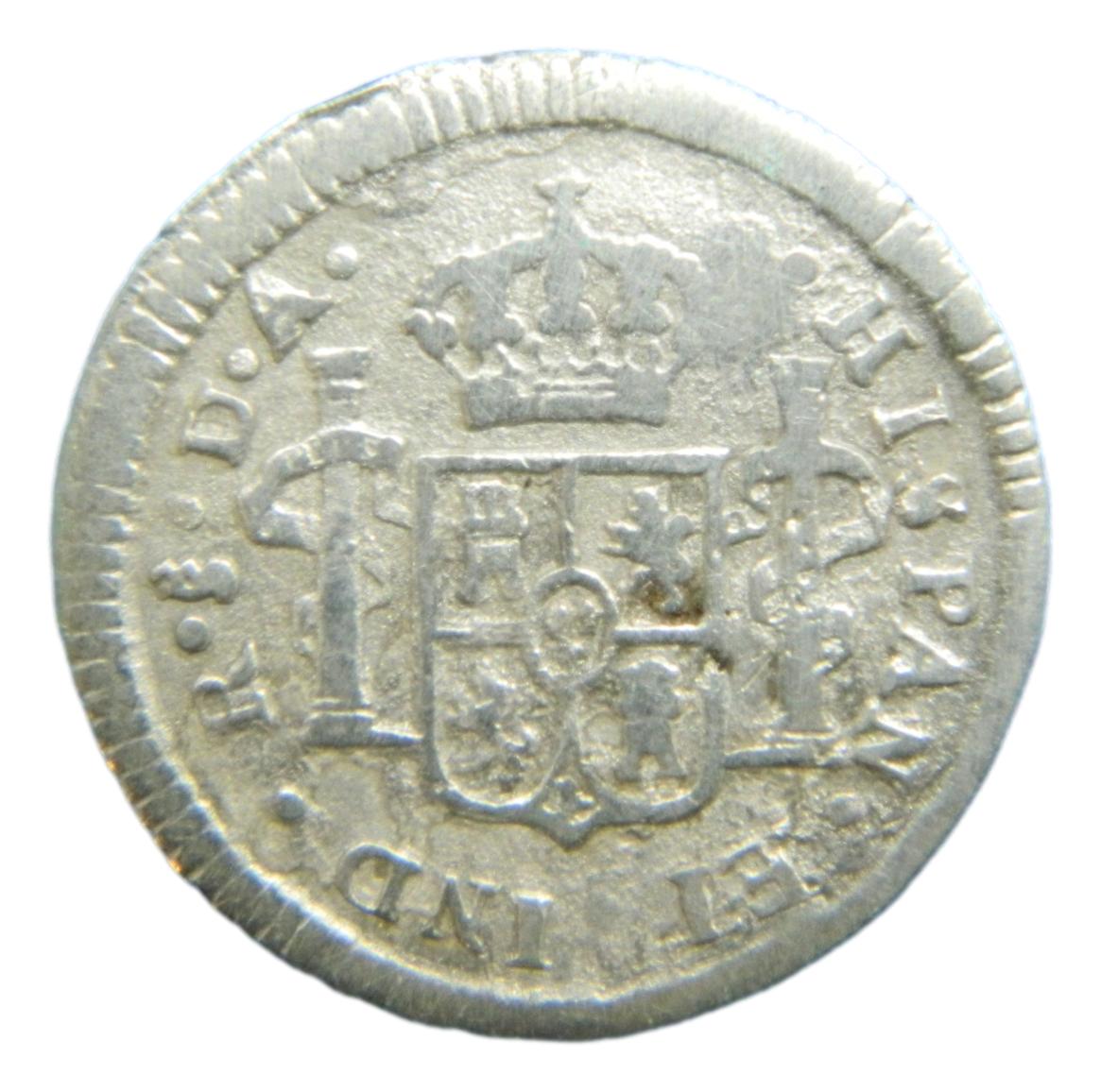 1789 DA - CARLOS III - 1/2 REAL - SANTIAGO - S8