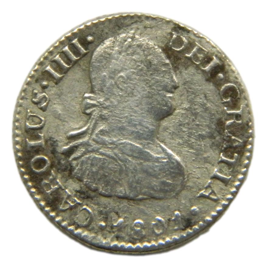 1801 FT - CARLOS IV - 1/2 REAL - MEXICO