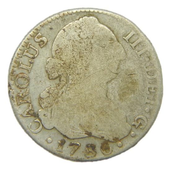 1786 DV - CARLOS III - 2 REALES - MADRID