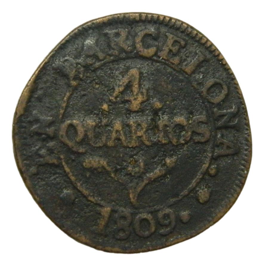 1809 - JOSE NAPOLEON - 4 QUARTOS - BARCELONA 