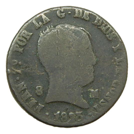 1823 - FERNANDO VII - 8 MARAVEDÍS - JUBIA