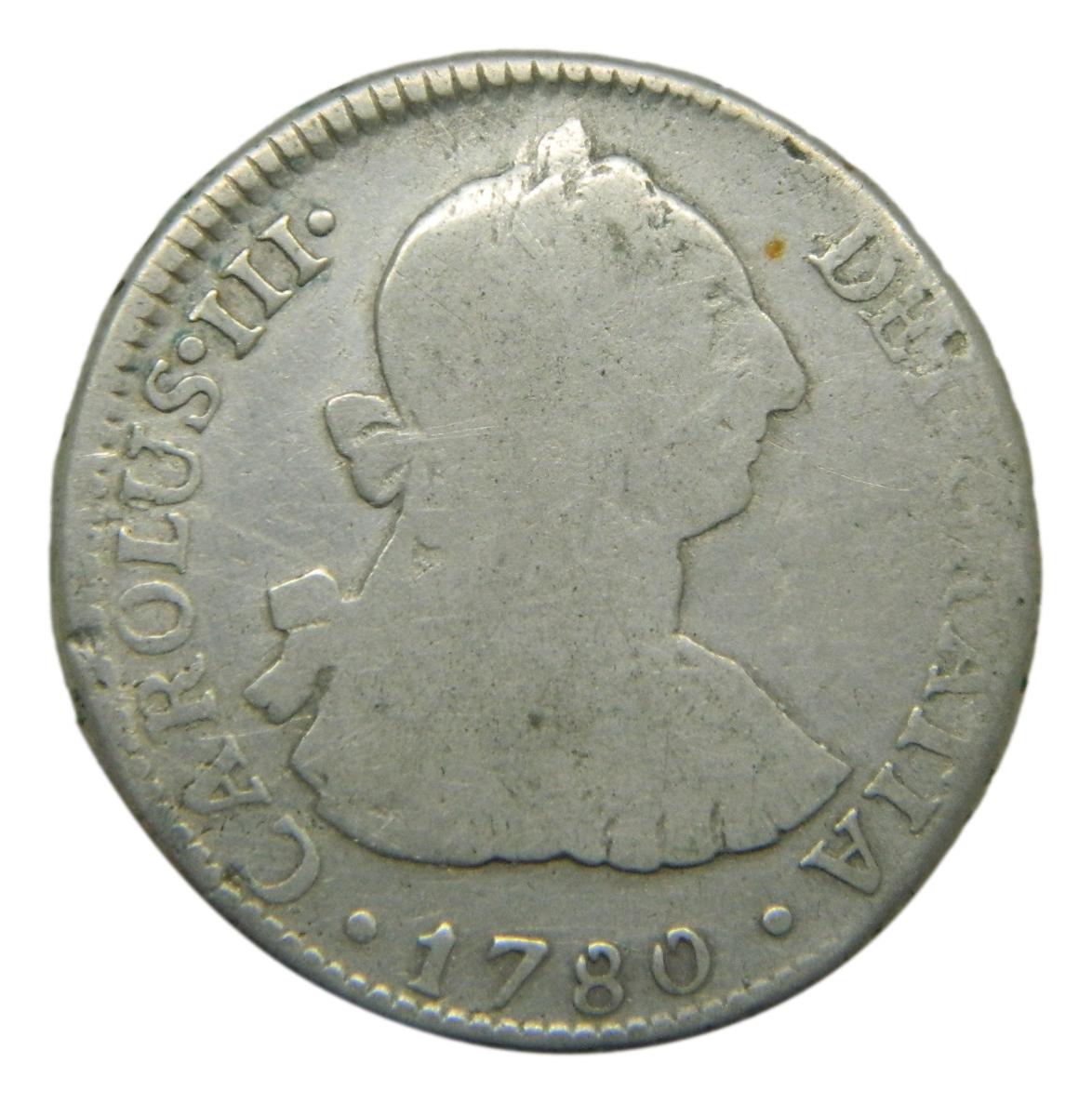 1780 MI - CARLOS III - 2 REALES - LIMA