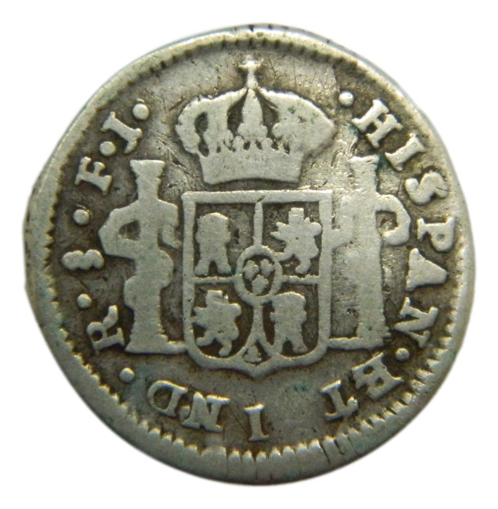 1804 FJ - CARLOS IV - 1/2 REAL - SANTIAGO