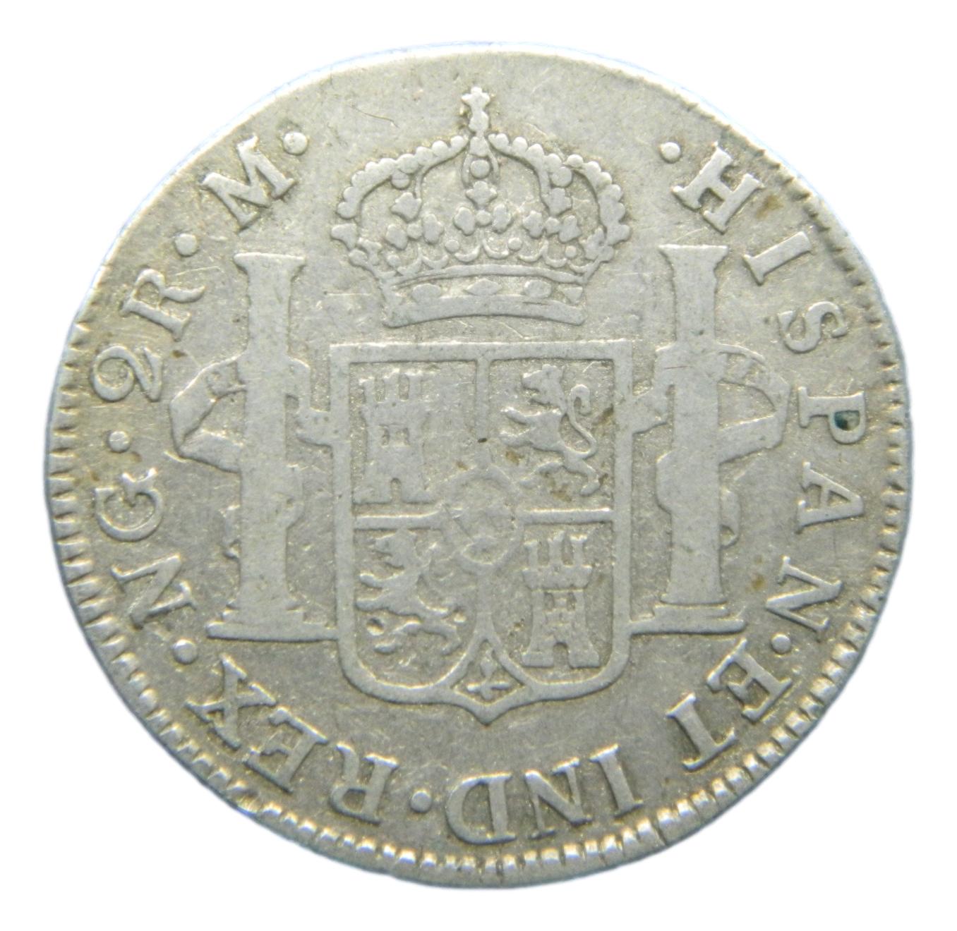 1789 M - CARLOS IV - 2 REALES - GUATEMALA - S8