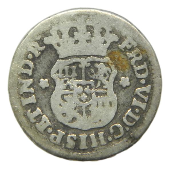 1751 - FERNANDO VI - 1/2 REAL - MEXICO - PLATA