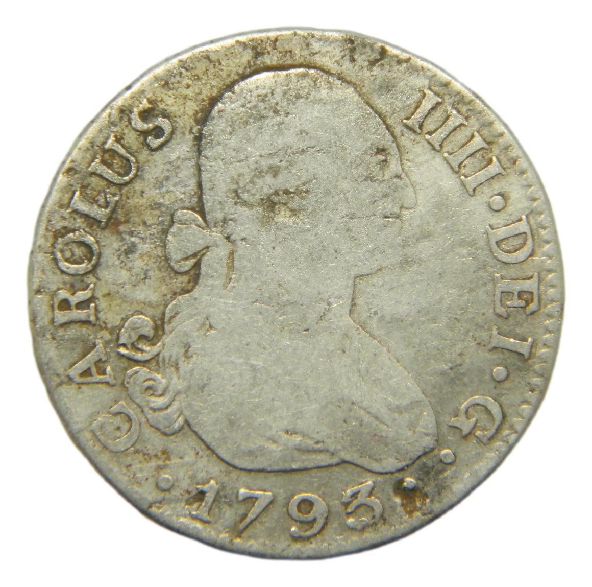 1793 CN - CARLOS IV - 2 REALES - SEVILLA