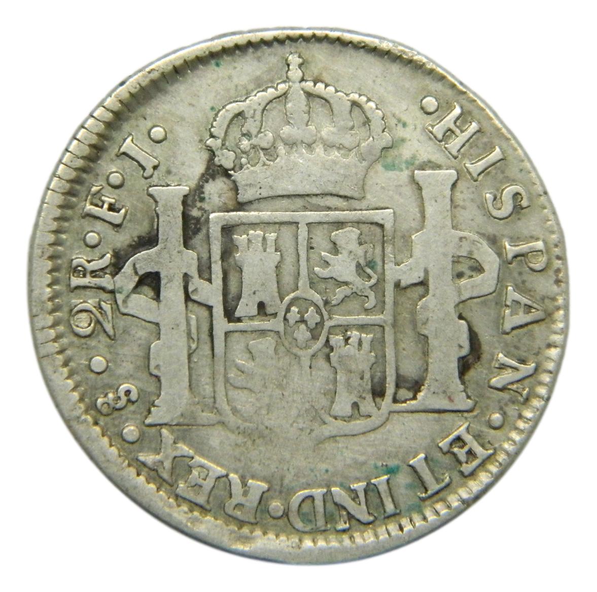 1805 FJ - CARLOS IV - 2 REALES - SANTIAGO