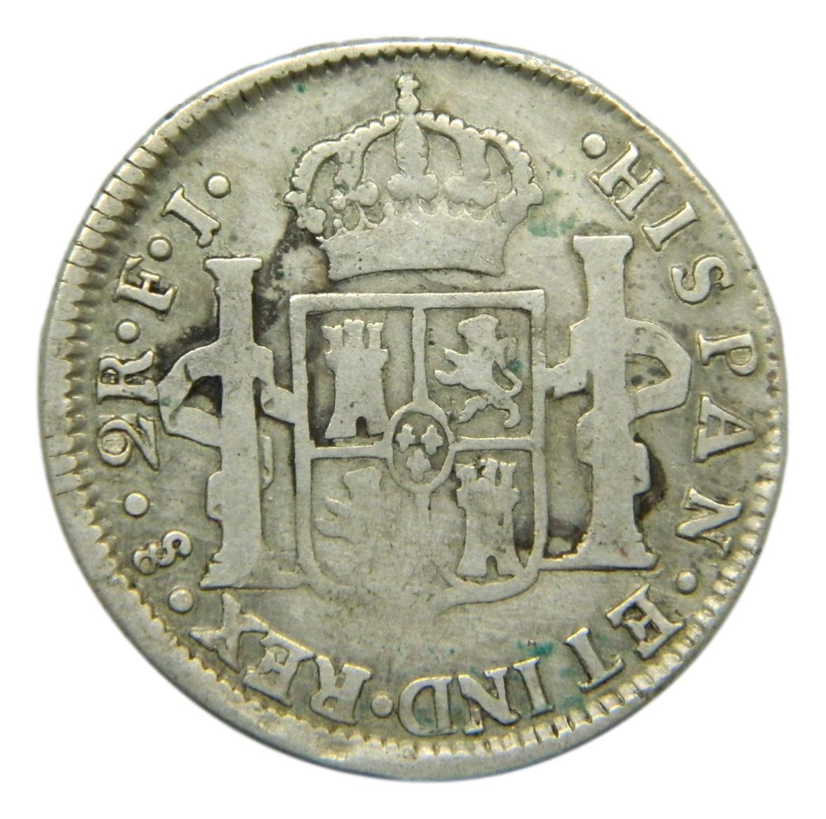 1805 FJ - CARLOS IV - 2 REALES - SANTIAGO