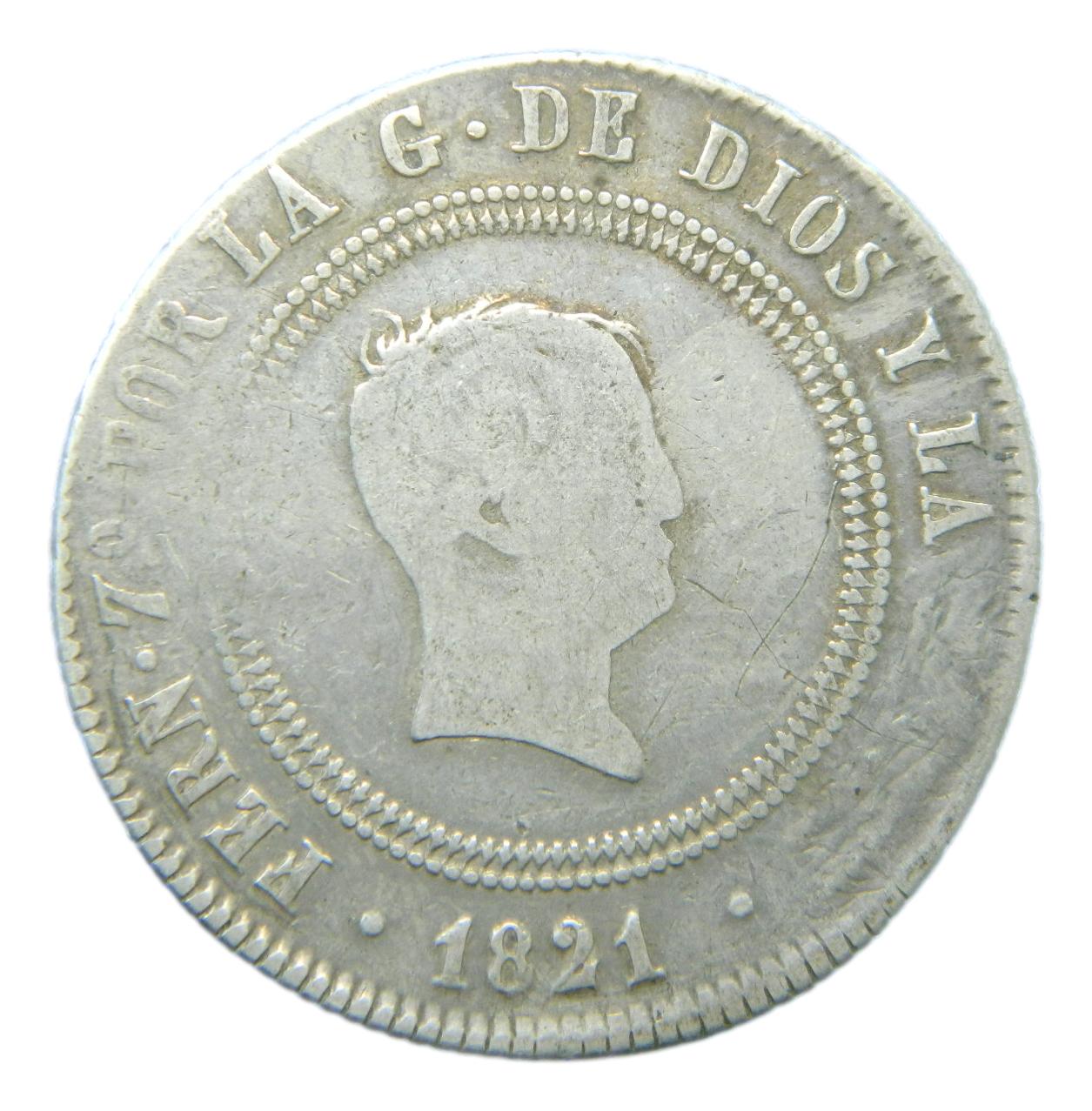 1821 - FERNANDO VII - 10 REALES - BILBAO - UG