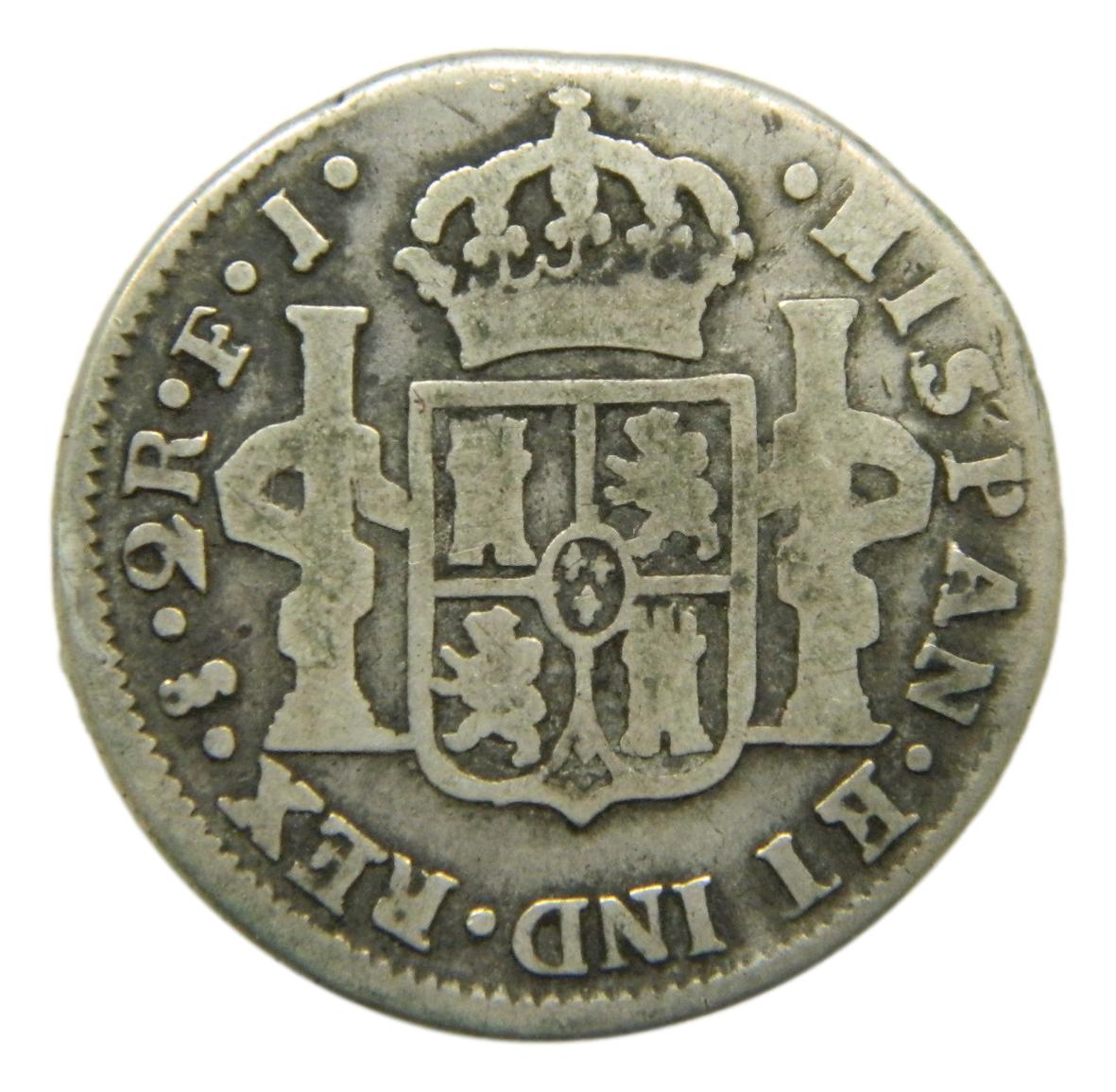 1807 FJ - CARLOS IV - 2 REALES - SANTIAGO