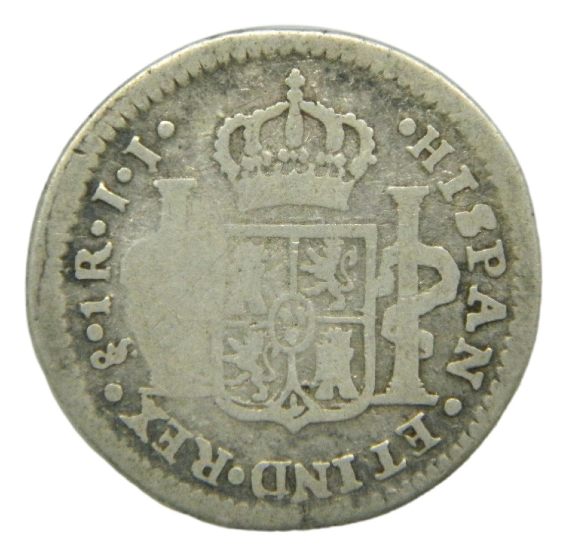 1802 JJ - CARLOS IV - 1 REAL - SANTIAGO